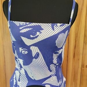 Blue Graphic Women's Top